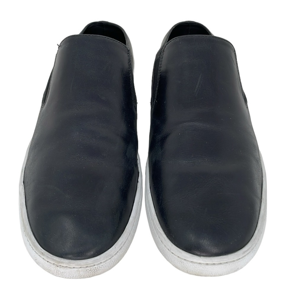 Vince Shoes Women's 7 Black Leather Slip on Flats Mules Sneakers